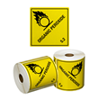 Dangerous Goods Label Roll Organic Peroxide 5.2 Printed Yellow/Black, 99mm x 99mm, 500 Labels Roll